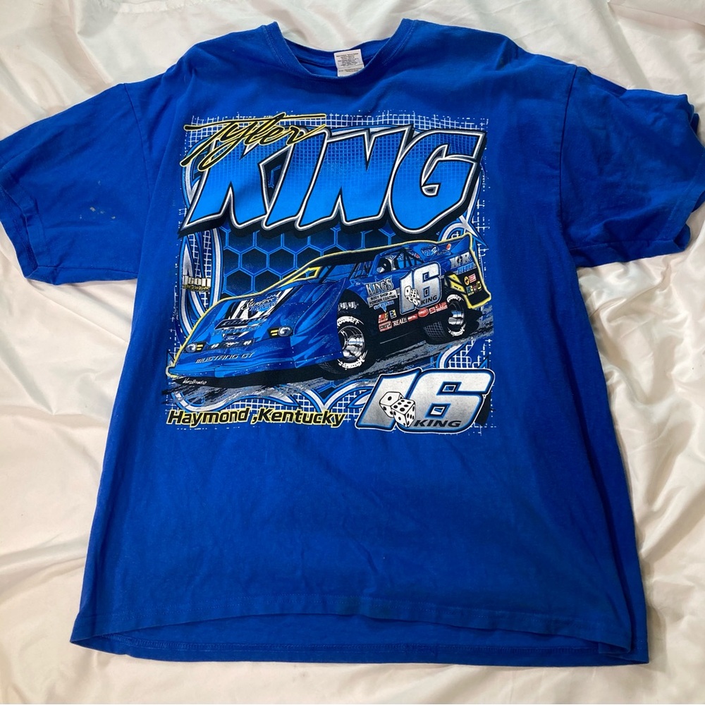 Tyler King Dirt Track Racing Tee Shirt size men’s XL, Haymond Kentucky
